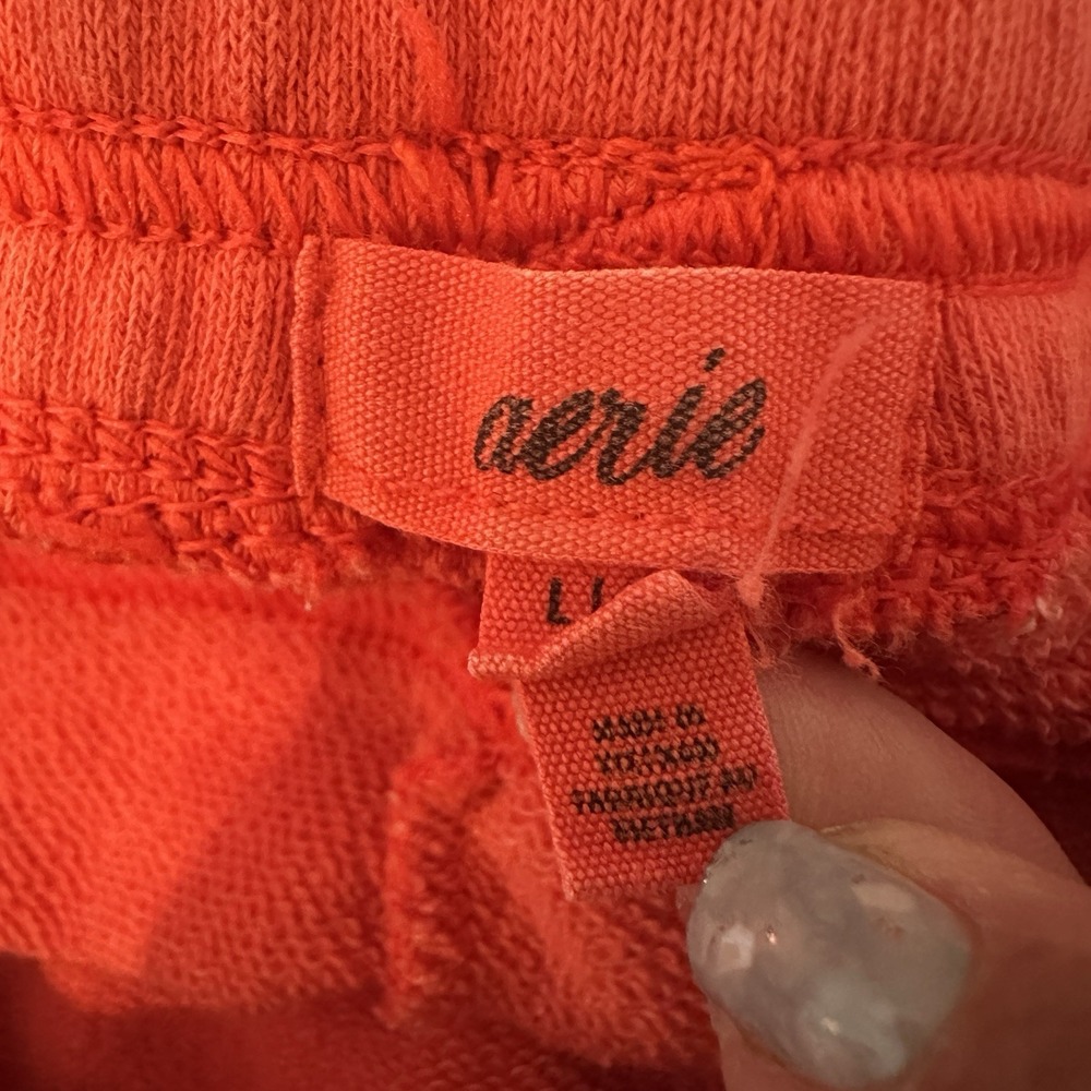 Offline By Aerie Sweatpants Joggers Large Orange With Drawstring. - Picture 6 of 8